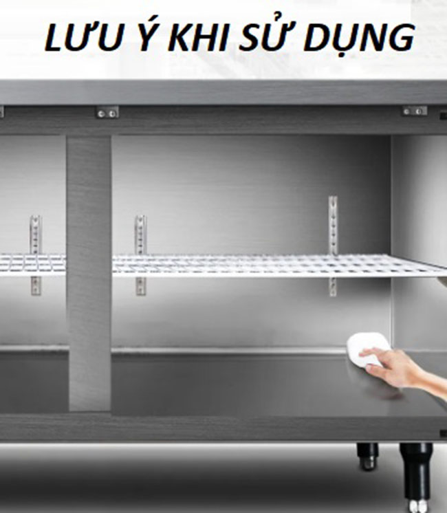 Lưu ý khi sử dụng tủ bàn mát 220l 