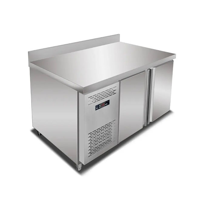 Tủ mát 470 lít Inox bàn thớt có khay