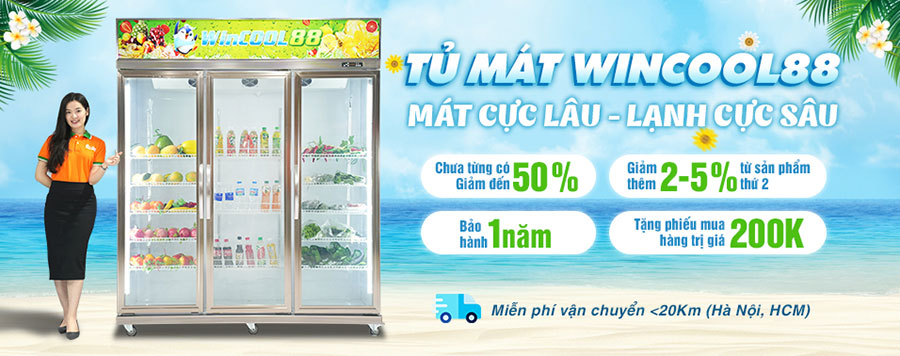 Tủ mát siêu thị Wincool88